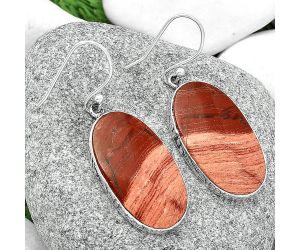 Natural Snake Skin Jasper Earrings SDE68803 E-1001, 15x27 mm