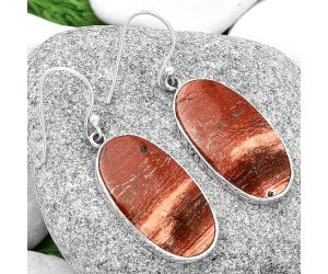 Natural Snake Skin Jasper Earrings SDE68810 E-1001, 14x27 mm