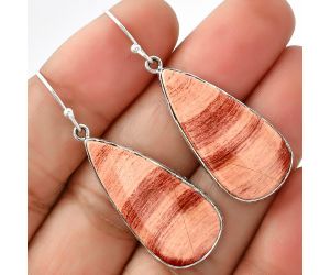 Natural Snake Skin Jasper Earrings SDE68821 E-1001, 14x30 mm