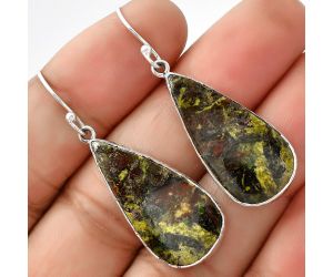 Dragon Blood Stone - South Africa Earrings SDE68843 E-1001, 13x27 mm