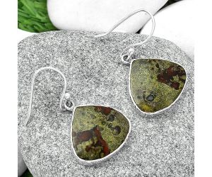 Dragon Blood Stone - South Africa Earrings SDE68846 E-1001, 17x19 mm