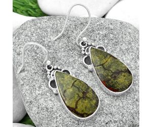 Dragon Blood Stone - South Africa Earrings SDE68867 E-1057, 13x22 mm