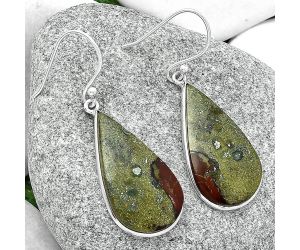 Dragon Blood Stone - South Africa Earrings SDE68898 E-1001, 15x27 mm