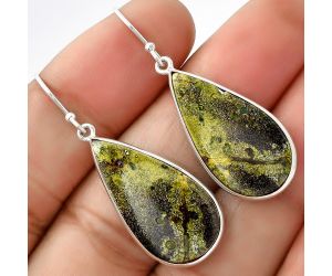 Dragon Blood Stone - South Africa Earrings SDE68900 E-1001, 13x26 mm