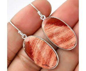 Natural Snake Skin Jasper Earrings SDE68901 E-1001, 14x25 mm