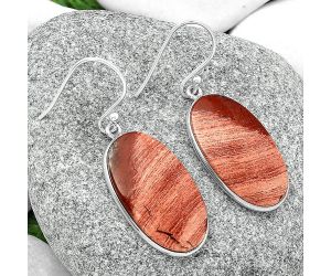 Natural Snake Skin Jasper Earrings SDE68901 E-1001, 14x25 mm