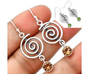 Spiral - Zandrite Color Change Earrings SDE69233 E-1234, 6x6 mm