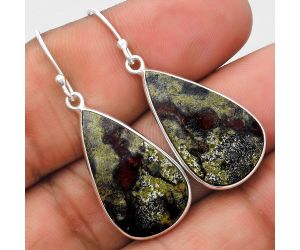 Dragon Blood Stone - South Africa Earrings SDE69946 E-1001, 15x25 mm