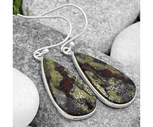 Dragon Blood Stone - South Africa Earrings SDE69946 E-1001, 15x25 mm