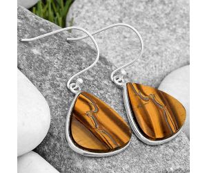 Natural Tiger Eye - Africa Earrings SDE70010 E-1001, 20x20 mm