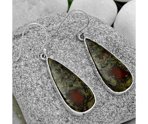 Dragon Blood Stone - South Africa Earrings SDE70354 E-1001, 13x29 mm