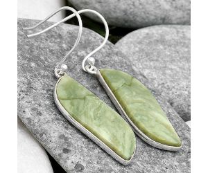 Natural Serpentine Earrings SDE70368 E-1001, 11x30 mm