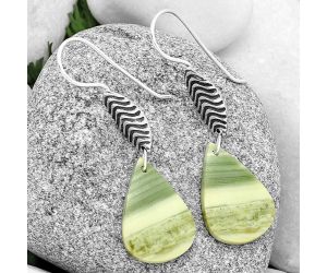 Natural Serpentine Earrings SDE71012 E-1203, 15x22 mm