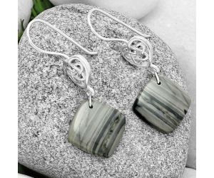 Celtic - Natural Picasso Jasper Earrings SDE71085 E-1213, 16x16 mm