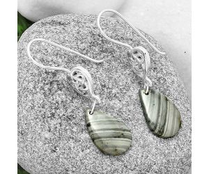 Celtic - Natural Picasso Jasper Earrings SDE71098 E-1213, 12x19 mm