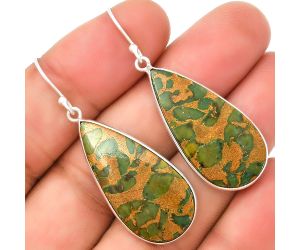 Natural Bamboo Jasper Earrings SDE71758 E-1001, 16x31 mm