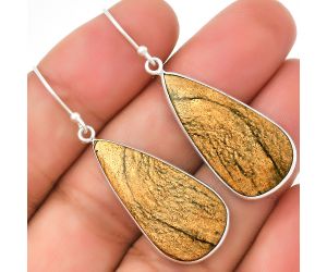 Natural Picture Jasper Earrings SDE72293 E-1001, 14x28 mm