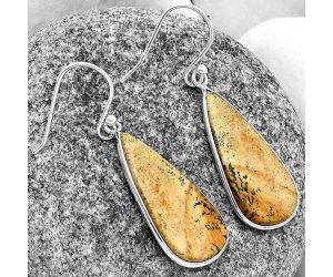 Natural Picture Jasper Earrings SDE74827 E-1001, 13x28 mm