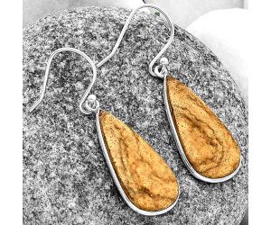 Natural Picture Jasper Earrings SDE74830 E-1001, 13x26 mm