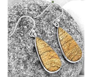 Natural Picture Jasper Earrings SDE74832 E-1001, 13x25 mm