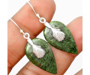 Natural Serpentine Earrings SDE75291 E-1137, 15x26 mm