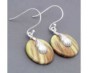 Natural Serpentine Earrings SDE75303 E-1137, 18x18 mm