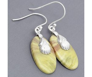 Natural Serpentine Earrings SDE75311 E-1137, 14x23 mm