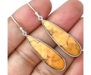 Coral Jasper Earrings SDE75448 E-1001, 10x32 mm