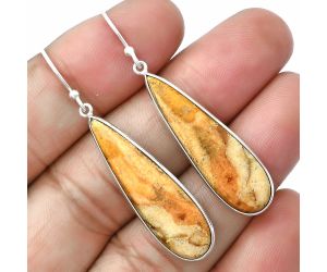 Coral Jasper Earrings SDE75449 E-1001, 10x32 mm