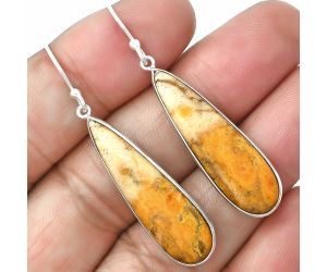 Coral Jasper Earrings SDE75451 E-1001, 10x33 mm