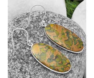 Fruit Jasper Earrings SDE76109 E-1001, 14x29 mm