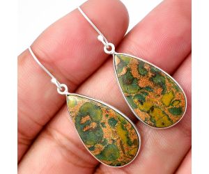 Fruit Jasper Earrings SDE76110 E-1001, 13x24 mm