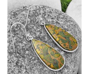 Fruit Jasper Earrings SDE76111 E-1001, 12x27 mm