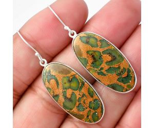 Fruit Jasper Earrings SDE76116 E-1001, 14x29 mm