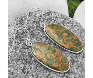 Fruit Jasper Earrings SDE76116 E-1001, 14x29 mm