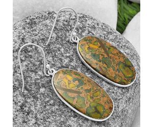 Fruit Jasper Earrings SDE76117 E-1001, 14x26 mm