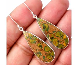 Fruit Jasper Earrings SDE76119 E-1001, 12x31 mm