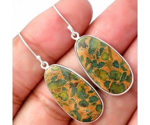 Fruit Jasper Earrings SDE76125 E-1001, 13x25 mm