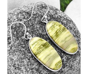 Natural Serpentine Earrings SDE76855 E-1001, 14x27 mm