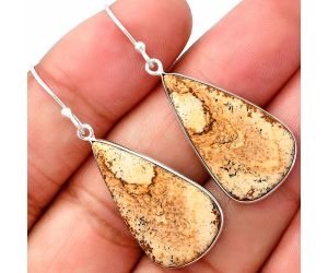 Picture Jasper Earrings SDE76869 E-1001, 15x26 mm