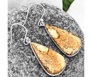 Picture Jasper Earrings SDE76869 E-1001, 15x26 mm