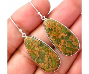 Bamboo Jasper Earrings SDE76897 E-1001, 14x29 mm