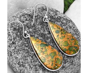 Bamboo Jasper Earrings SDE76909 E-1001, 15x31 mm