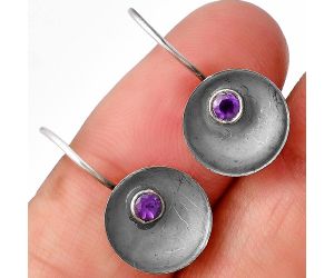 African Amethyst Earrings SDE77236 E-1241, 3x3 mm