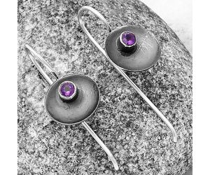 African Amethyst Earrings SDE77236 E-1241, 3x3 mm