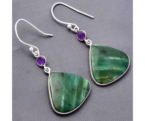 Oregon Skaggs Jasper and Amethyst Earrings SDE77407 E-1002, 18x20 mm