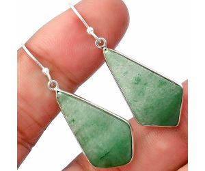 Green Aventurine Earrings SDE77636 E-1001, 14x25 mm