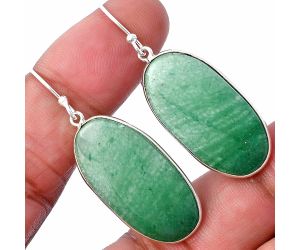 Green Aventurine Earrings SDE78155 E-1001, 14x28 mm