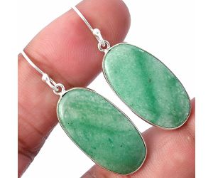 Green Aventurine Earrings SDE78170 E-1001, 13x25 mm