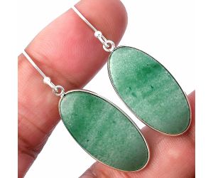 Green Aventurine Earrings SDE78171 E-1001, 13x27 mm